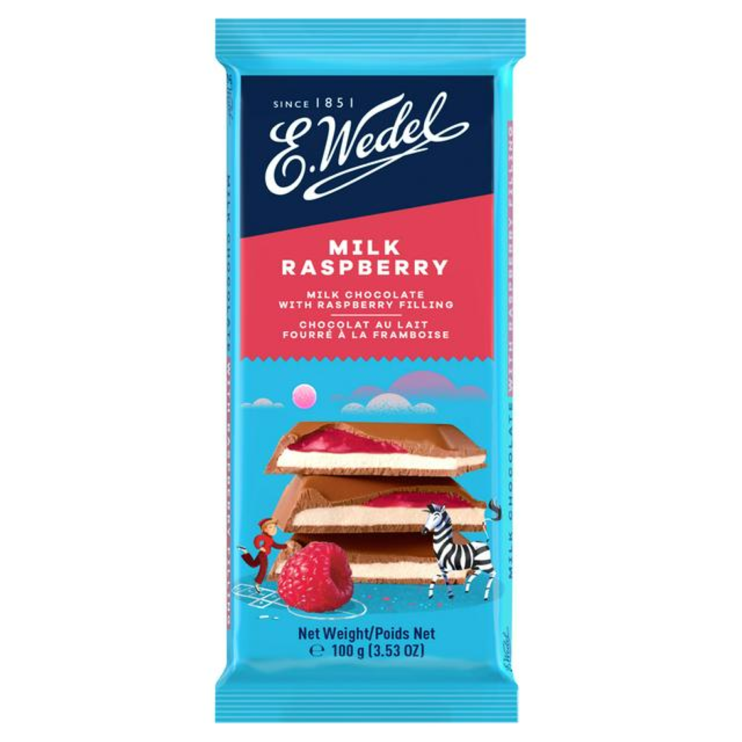 WEDEL MILK CHOCOLATE WITH RASPBERRY 100G